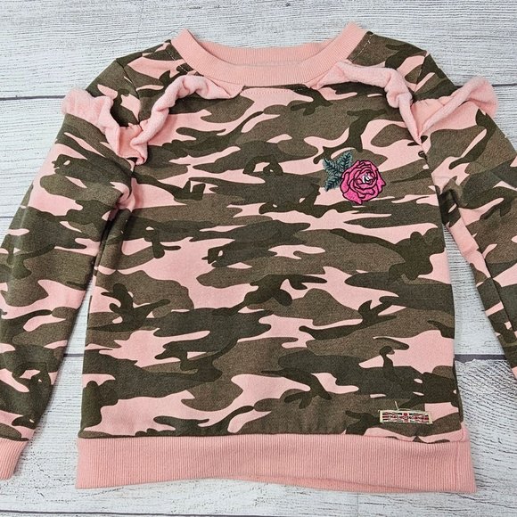Hudson‎ Toddler Girls Pink Camo Sweatshirt Size 4T - Picture 1 of 5